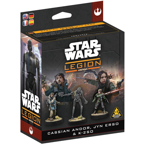 AMGSWQ39 Star Wars Legion: Cassian Andor, Jyn Erso And K-2SO published by Atomic Mass Games
