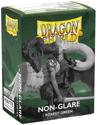 100 x Forest Green Non Glare Matte Standard Card Sleeves 63.5mm x 88mm (Dragon Shield)