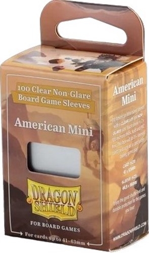 2!ARCT60201 100 x Clear Non-Glare Mini American Card Sleeves (Dragon Shield) published by Arcane Tinmen
