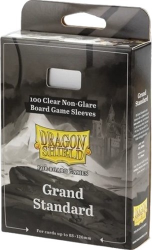 2!ARCT60210 100 x Clear Non-Glare Grand Standard Card Sleeves (Dragon Shield) published by Arcane Tinmen