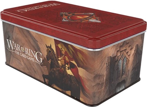 3!AREWOTR156 War Of The Ring: The Card Game Shadow Card Box And Sleeves (Red Bannerman Version) published by Ares Games