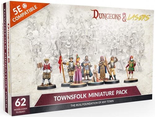 ARSDNL0036 Dungeons And Lasers: Townsfolk Miniature Pack published by Archon Studio