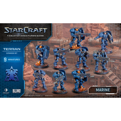 ARSSCMG0012 Starcraft Miniatures Game: Terran: Marine Expansion Set published by Archon Studios