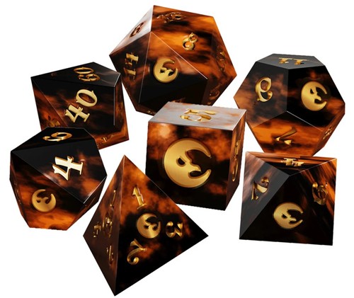 AVNCM005 Crooked Moon RPG: Sharp Edge Resin Dice Set published by Avantris Entertainment