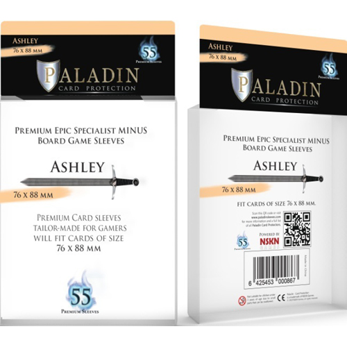 BNDPASH 55 x Paladin Card Sleeves: Ashley (76mm x 88mm) published by Board And Dice