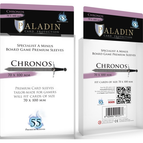 BNDPCHR 55 x Paladin Card Sleeves: Chronos (70mm x 100mm) published by Board And Dice