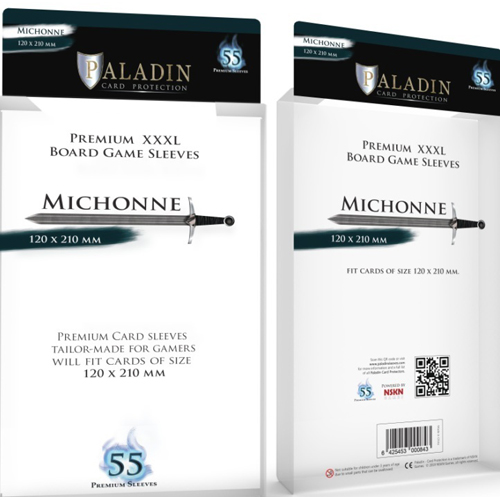 BNDPMIC 55 x Paladin Card Sleeves: Michonne (120mm x 210mm) published by Board And Dice