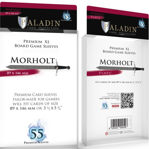 BNDPMOR 55 x Paladin Card Sleeves: Morholt (89mm x 146mm) published by Board And Dice