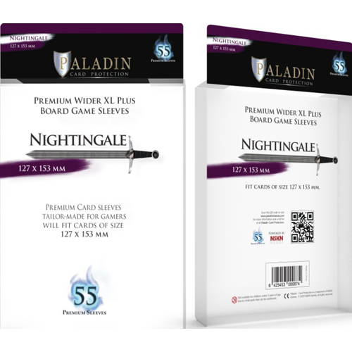 BNDPNGH 55 x Paladin Card Sleeves: Nightingale (127mm x 153mm) published by Board And Dice