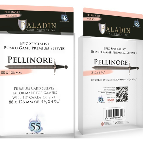 BNDPPEL 55 x Paladin Card Sleeves: Pellinore (88mm x 126mm) published by Board And Dice