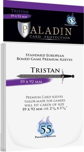 55 x Paladin Card Sleeves: Tristan (59mm x 92mm)