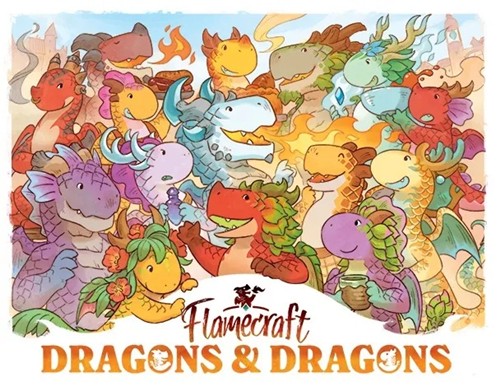 CA03DNDXEN Flamecraft Board Game: Dragons And Dragons Expansion published by Cardboard Alchemy