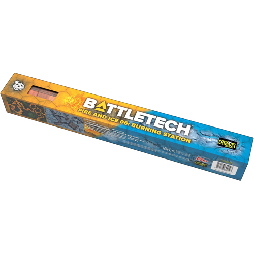 CAT35801O BattleTech: BattleMat Fire And Ice 06 Burning Station published by Catalyst Game Labs