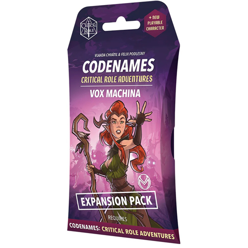 CGE00149 Codenames Critical Role Adventures VOX MACHINA Expansion published by Czech Game Editions