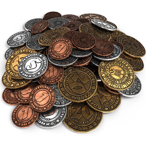 CGE00523 Kingdom Come Deliverance Board Game: Metal Coin Set published by Czech Game Editions