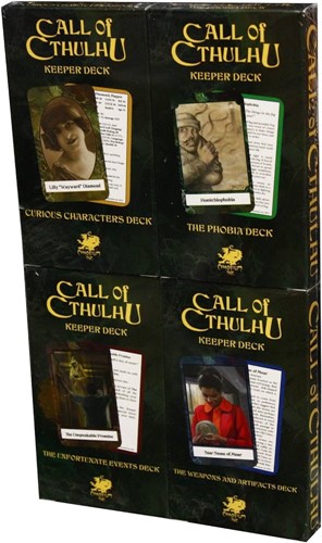 2!CT23184X Call of Cthulhu RPG: 4 Keeper Decks 2nd Edition published by Chaosium