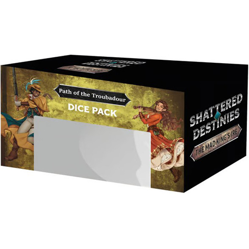 CVGMKISDTD The Mad King's Ire: Shattered Destinies Board Game: Troubadour Dice Pack published by Converge Games
