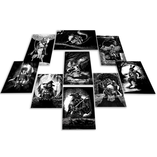 DFFWM202601 Shadowdark RPG: Dark Forest: Premade Character Art Cards published by Castle Clark