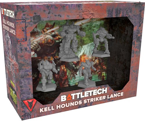 DMGCAT35766 BattleTech: Kell Hounds Striker Lance (Damaged) published by Catalyst Game Labs