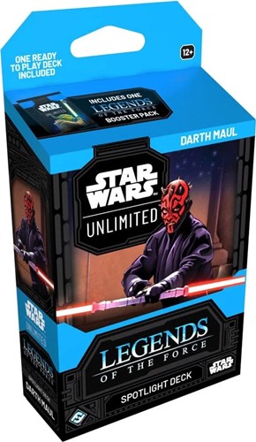 DMGFFGSWH0510S1 Star Wars: Unlimited Legends Of The Force Darth Maul Spotlight Deck (Damaged) published by Fantasy Flight Games