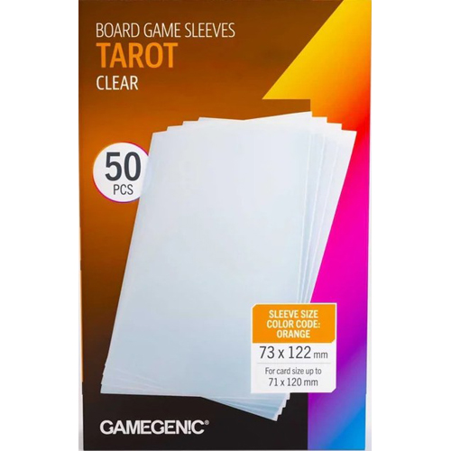 DMGGGS10187ML 50 x Board Game Sleeves Tarot-Size Clear 70mm x 120mm (Gamegenic) (Damaged) published by Gamegenic
