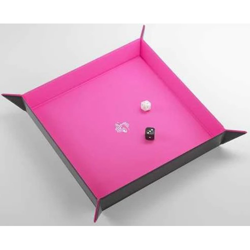 DMGGGS60049ML Magnetic Dice Tray Square: Black And Pink (Damaged) published by Gamegenic