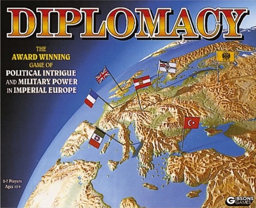 DMGGIBG980 Diplomacy Board Game (Damaged) published by Gibson Games