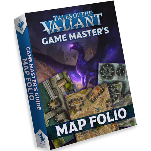 DMGKOB9955 Tales Of The Valiant RPG: Game Master's Guide Map Folio (Damaged) published by Kobold Press
