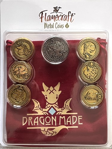 DMGLKYFMCR03ML Flamecraft Board Game: Series 2 Metal Coins (Damaged) published by Cardboard Alchemy