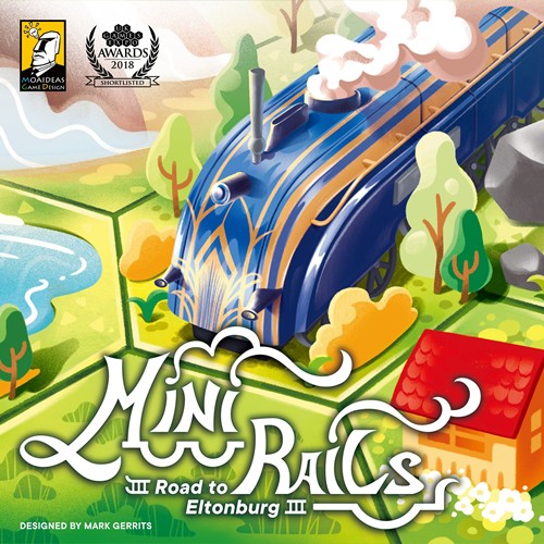 DMGMGD1045E Mini Rails Board Game: Road To Eltonburg (Damaged) published by Moaideas Game Design