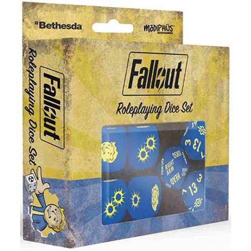 DMGMUH052194 Fallout RPG: Dice Set (Damaged) published by Modiphius