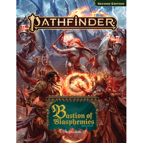 DMGPAI15224HC Pathfinder RPG 2nd Edition: Bastion Of Blasphemies Adventure Path (Damaged) published by Paizo Publishing