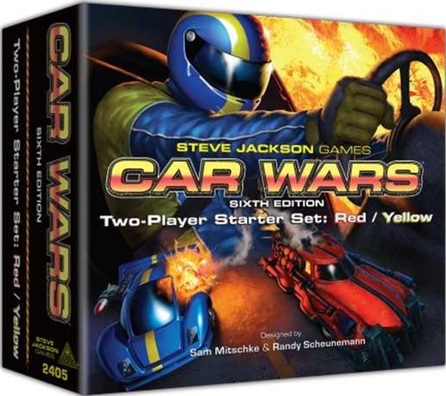 DMGSJ2405 Car Wars Board Game: Sixth Edition: Two-Player Starter Set: Red / Yellow (Damaged) published by Steve Jackson Games