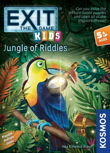 DMGTHK692867 EXIT Card Game: Kids - Jungle Of Riddles (Damaged) published by Kosmos Games