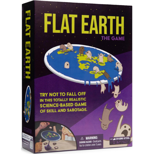 EKFLEACORE4 Flat Earth Board Game published by Exploding Kittens