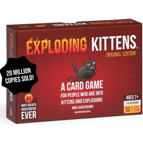 EKGORG1A Exploding Kittens Card Game: Original Edition (Revised) published by Exploding Kittens