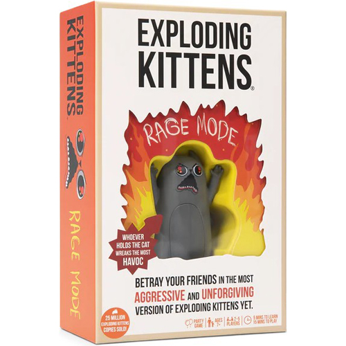 3!EKGRAGE3 Exploding Kittens Card Game: Rage Mode published by Exploding Kittens