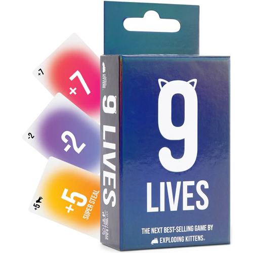 EKNILICORE6 9 Lives Party Card Game published by Exploding Kittens