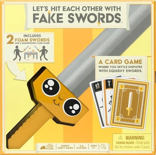 2!EKSWRDCORELG3 Let's Hit Each Other With Fake Swords Game published by Exploding Kittens