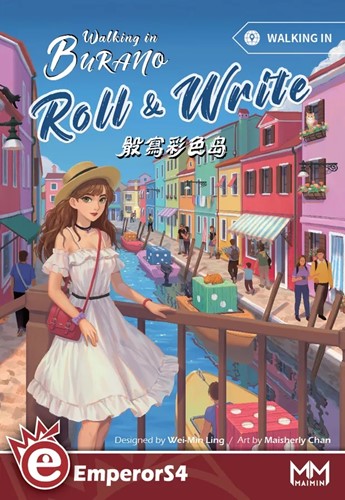 2!ES4WBRW01 Walking In Burano Board Game: Roll  And  Write published by EmperorS4 Games