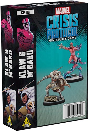 FFGCP116 Marvel Crisis Protocol Miniatures Game: Klaw And M'Baku Expansion published by Fantasy Flight Games