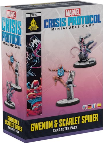 3!FFGCP155 Marvel Crisis Protocol Miniatures Game: Gwenom And Scarlet Spider Pack published by Fantasy Flight Games
