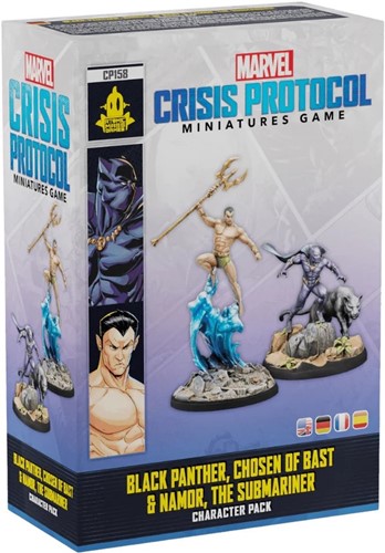 FFGCP158 Marvel Crisis Protocol Miniatures Game: Black Panther Chosen Of Bast And Namor The Sub-Mariner published by Fantasy Flight Games