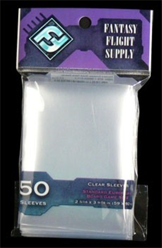 FFGFFS04S 50 x Clear Standard European Card Sleeves 59mm x 92mm (FFG) published by Fantasy Flight Games