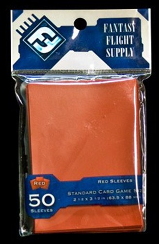 FFGFFS30S 50 x Red Standard Card Sleeves 63.5mm x 88mm (FFG) published by Fantasy Flight Games
