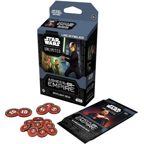 FFGSWH0810S1 Star Wars: Unlimited Ashes Of The Empire Luke Spotlight Deck published by Fantasy Flight Games