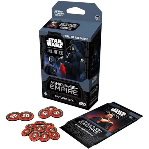FFGSWH0810S2 Star Wars: Unlimited Ashes Of The Empire Palpatine Spotlight Deck published by Fantasy Flight Games