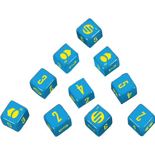 2!FLFINV005 Invincible RPG: Superhero Roleplaying Dice Set published by Free League Publishing