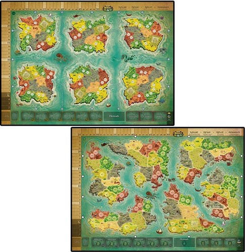 3!GAMHLASA04 Heroes Of Land Air And Sea Board Game: Two Worlds Game Mat published by Gamelyn Games