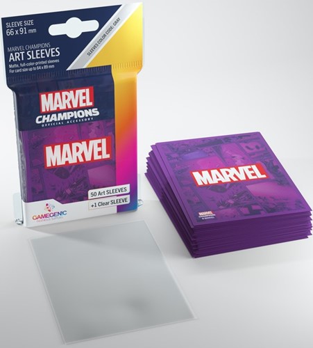 GGS10108ML Marvel Champions LCG: 50 x Marvel Purple Sleeves (Gamegenic) published by Gamegenic